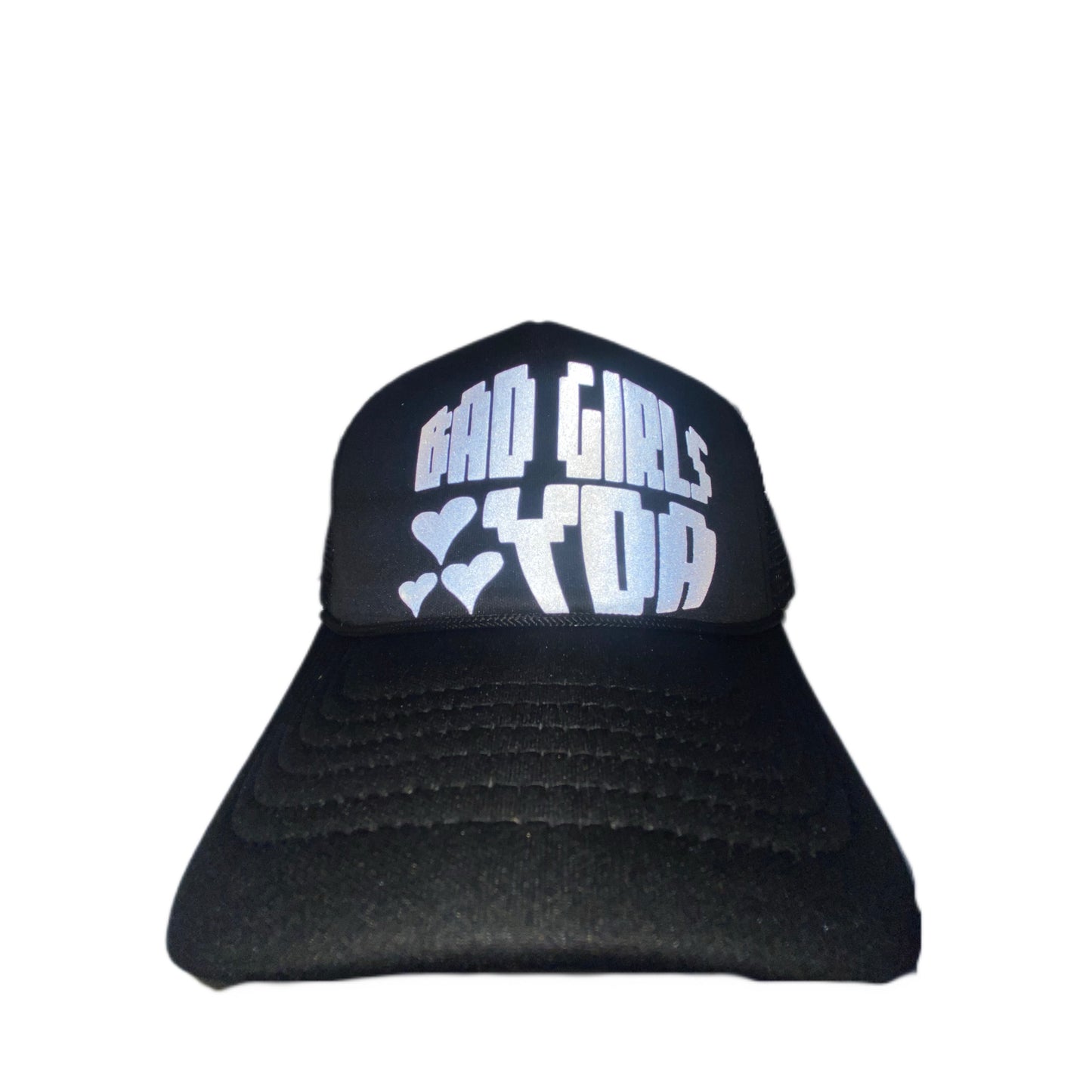 BAD GIRLS LOVE YDA ALL BLK TRUCKER HAT