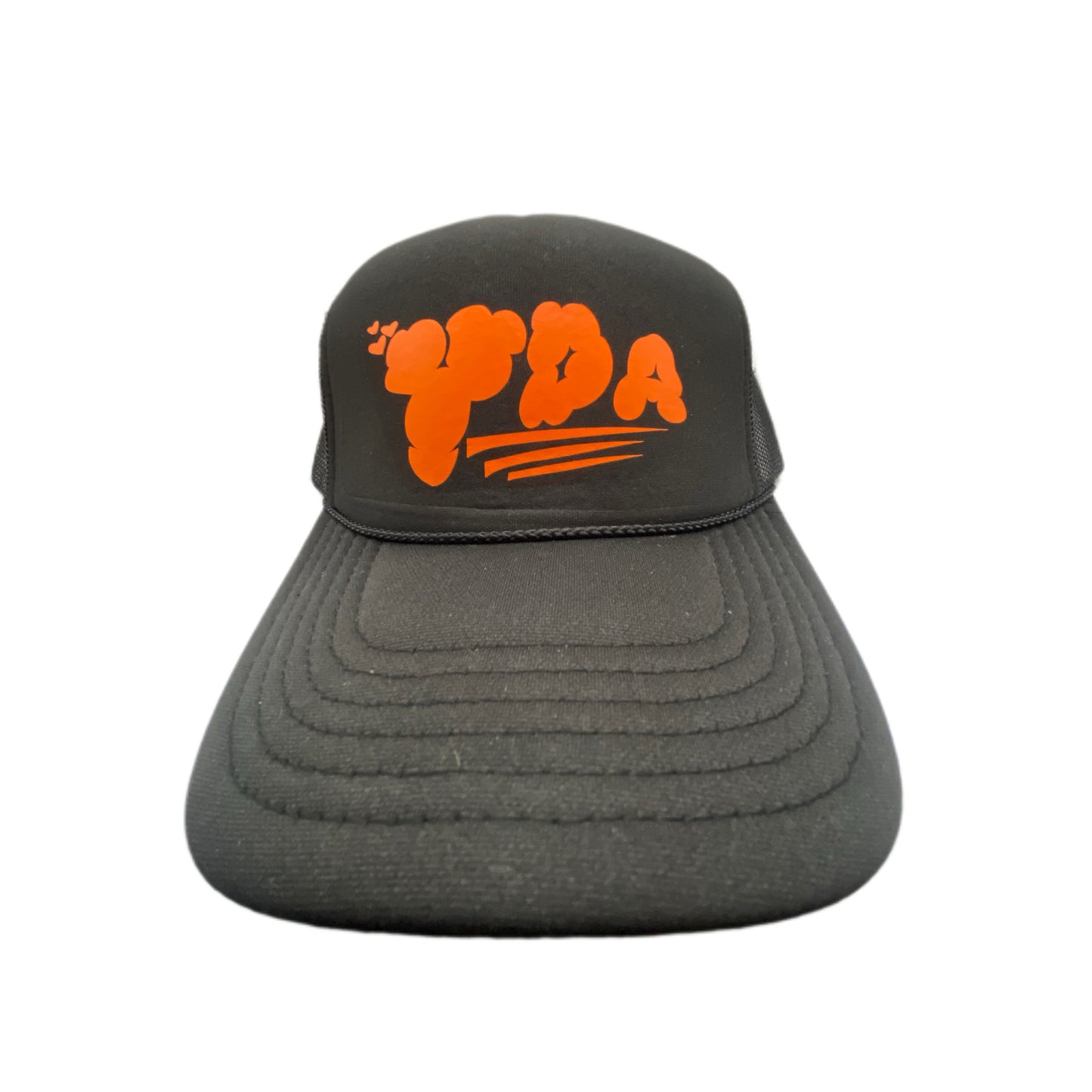 YDA BLK ORG TRUCKER HAT