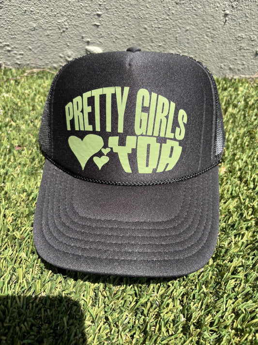 BLK OLIVE GREEN PRETTY GIRLS LOVE YDA TRUCKER HAT