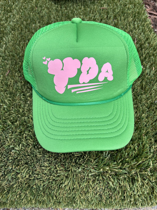 GREEN PINK YDA TRUCKER HAT