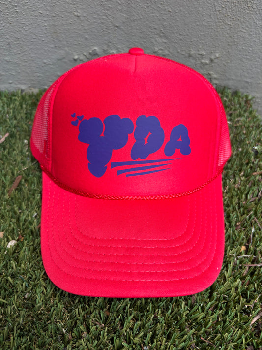 RED NAVY BLUE YDA TRUCKER HAT