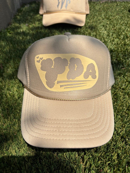 TANNED OUTLINED YDA TRUCKER HAT