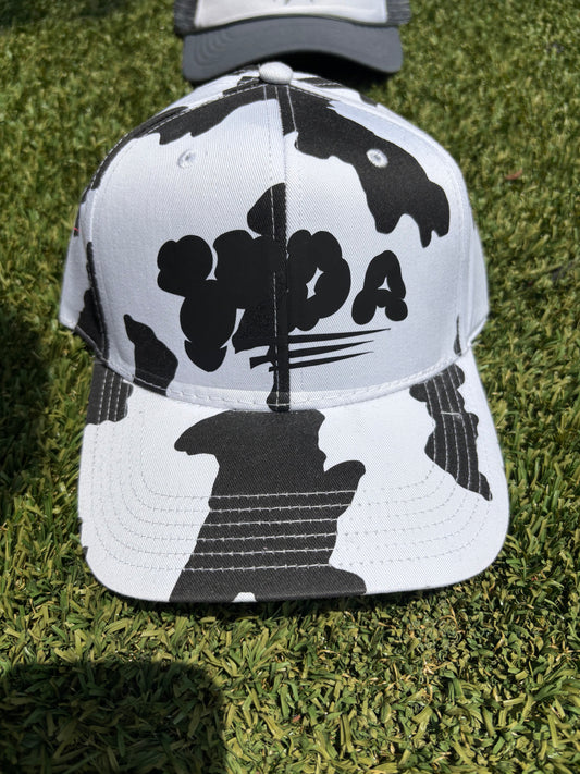 COWPRINTED BLACK YDA TRUCKER HAT